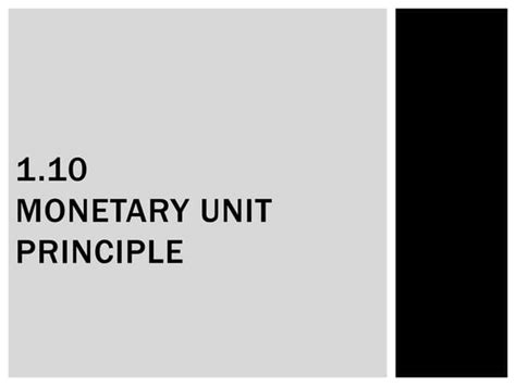 Image result for Monetary Unit Principle