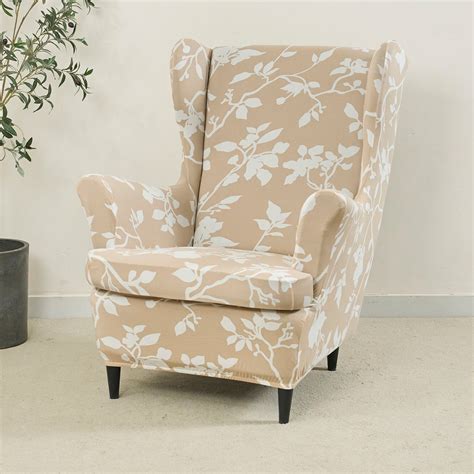 Polyester Wingback Chair Covers | Stretchable & Elastic | HOKIPO ...