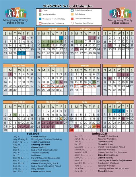 Montgomery County Public School Calendar 25-26 Revised [pdf] - EduCounty