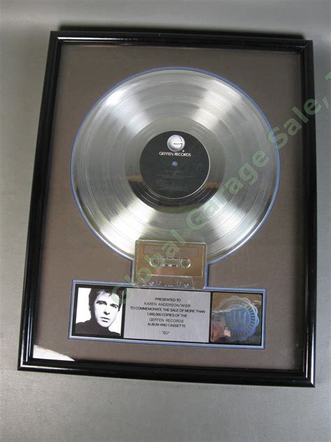 RIAA Certified Peter Gabriel SO Geffen Records Platinum Sales Award In ...