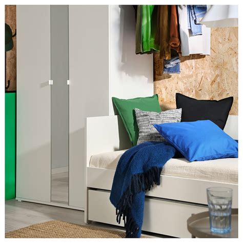 VIHALS day-bed w trundle bed/2 mattresses, white/Åfjäll medium firm ...