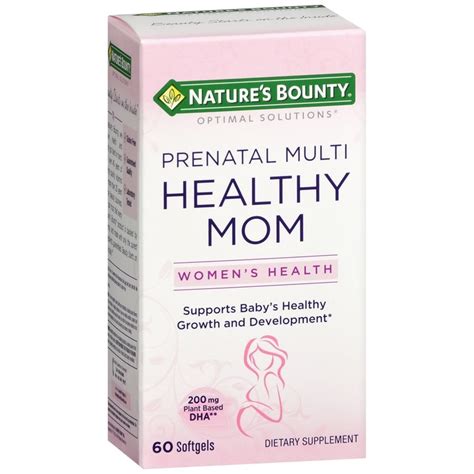 Nature’s Bounty Optimal Solutions Healthy Mom Prenatal Multi Dietary ...