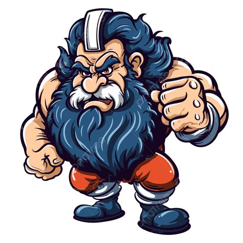 Ny Giants Logo Vector, Sticker Clipart Cartoon Image Of A Big Bearded ...