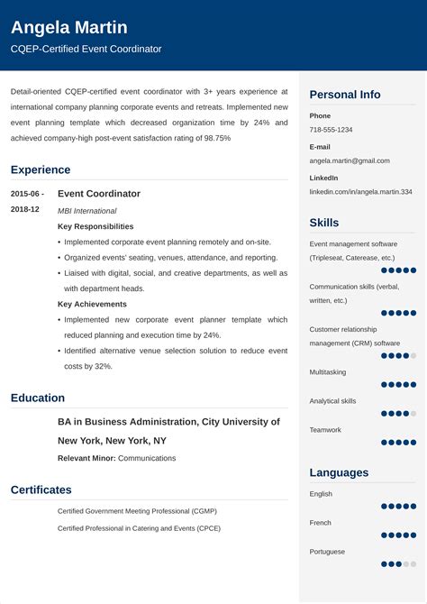 Event Planner Resume Sample: 25+ Examples and Best Writing Tips