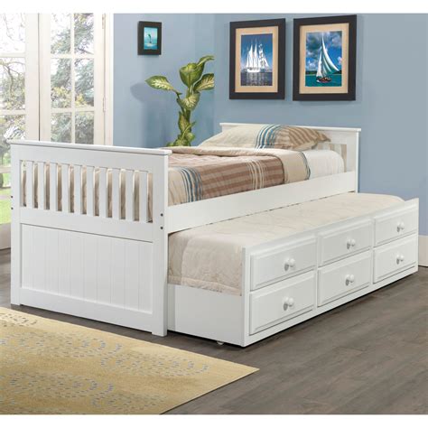 Donco Kids Captains Twin Trundle Bed - Walmart.com - Walmart.com