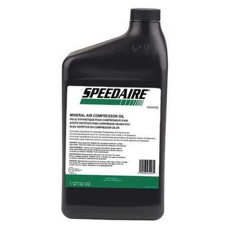 Speedaire Compressor Oil, Bottle, 1 qt., Mineral Oil 53RL89 | Zoro