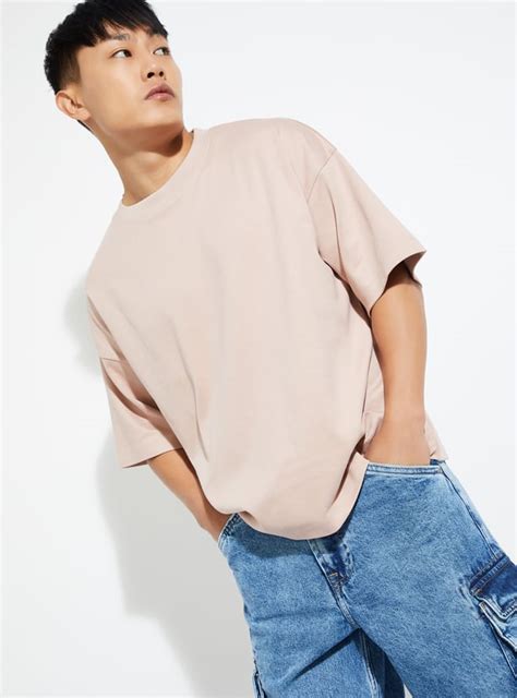 Buy URB_N Men Solid Boxy Fit T-shirt Online at just Rs. 499.0 ...