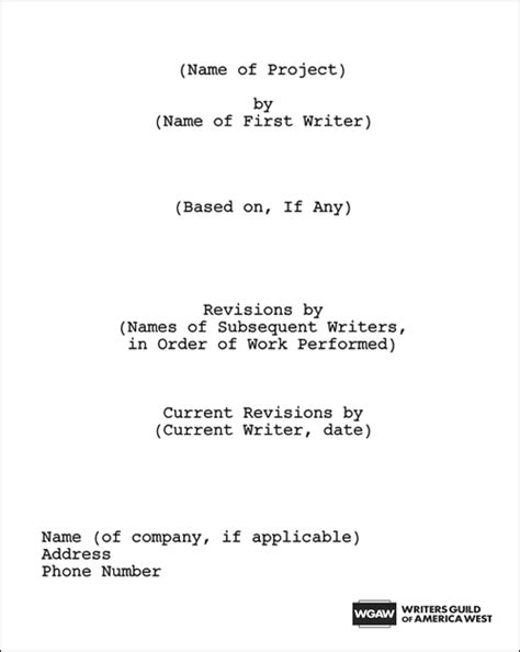 Image result for Script Cover Page