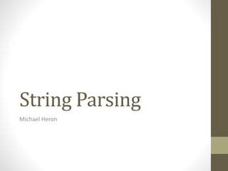 String Parsing Tutorial 的图像结果