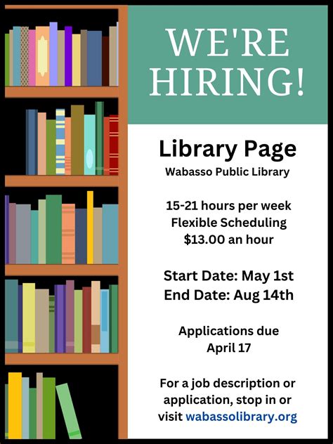 Library Page - Job Posting - Wabasso Library