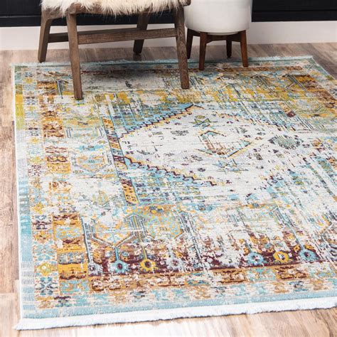 Unique Loom Baracoa Collection Area Rug - Cayo Hueso (4' 3" x 6' 1 ...