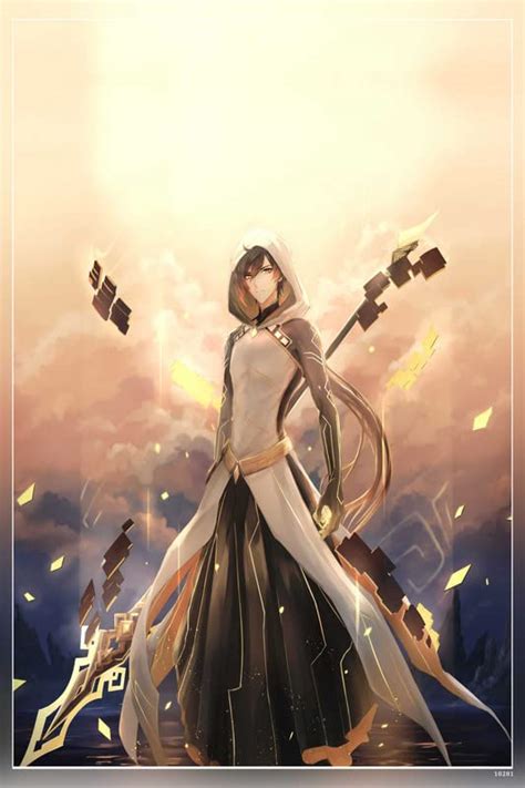 PostersWorld Genshin Impact Anime Boys Zhongli Genshin Impact Matte ...