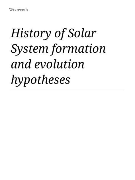Solar System History 的图像结果
