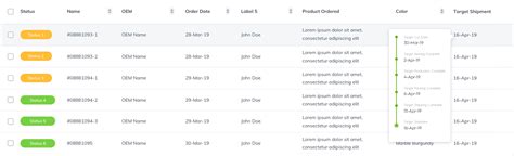 Image result for Presentable Long List Table