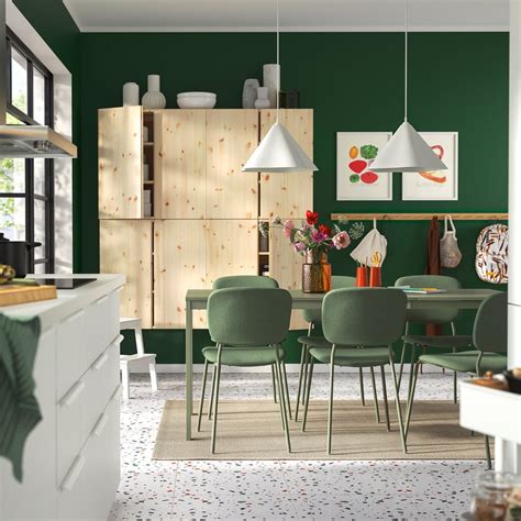 VIHALS extendable table, green, 120/180x74 cm (471/4/707/8x291/8") - IKEA