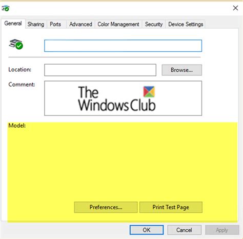 Image result for Printer Properties Menu