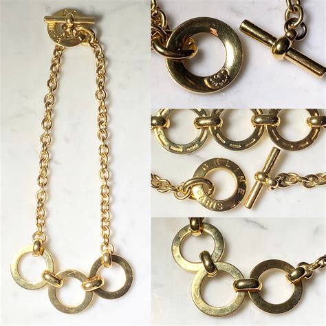 vintage CELINE “Circle Logo” toggle necklace | NOIR ONLINE