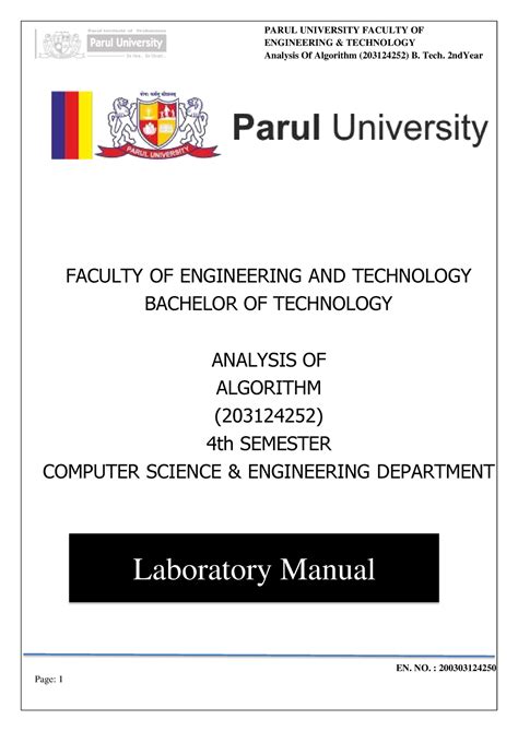 DAA Manual SEM-4 - 10th practical - ENGINEERING & TECHNOLOGY Analysis ...