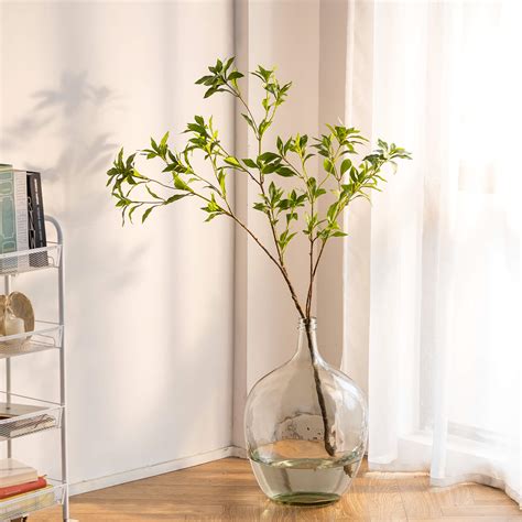 Clear Glass Tall Floor Vase