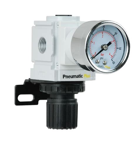 PneumaticPlus PPR2-N02BG-4 Miniature Air Pressure Regulator 1/4" NPT ...