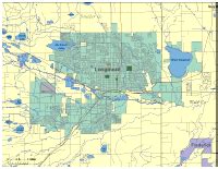 Editable Longmont, CO City Map - Illustrator / PDF | Digital Vector Maps