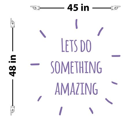 Let's Do Something Amazing Wall Decal (Lavender, 48" (H) X 45" (W ...