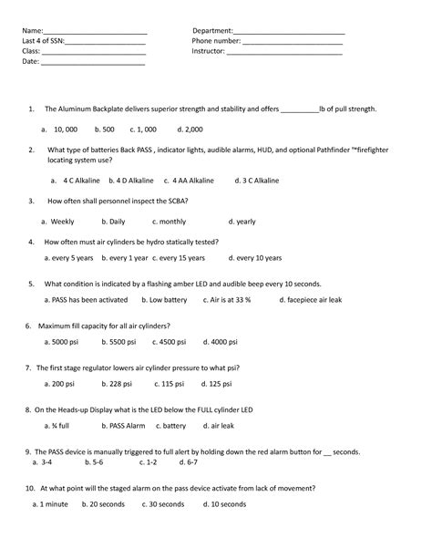 Image result for SCBA Function Test