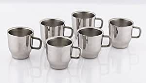 Murugan Double Walled Stainless Steel (Silver, Pack of 6) : Amazon.in ...