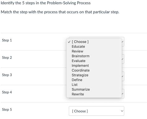 5 Step Problem Solving Process 的图像结果