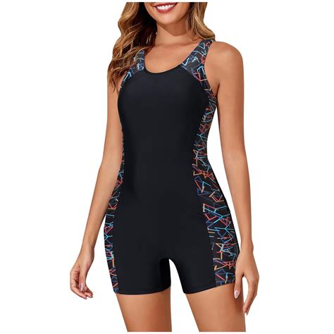 EINCcm Swimsuit Women Boyleg One Piece Water Aerobic Competitive ...