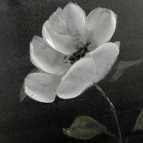 Providence Black Floral Canvas Wall Art, 16x20 | At Home