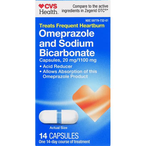 CVS Health Omeprazole and Sodium Bicarbonate, Capsules (14 each ...