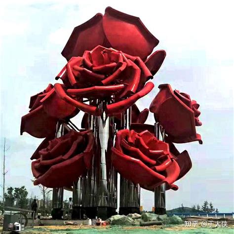 不锈钢花雕塑 不锈钢玫瑰花朵雕塑-宏通雕塑