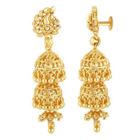 MEENAZ Traditional Temple One Gram Gold Brass Copper South Indian Screw ...