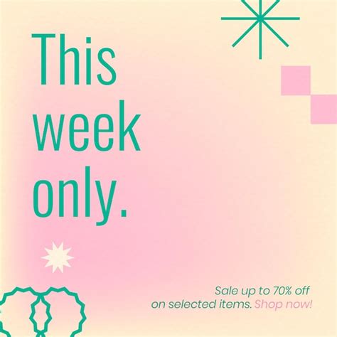 Farbverlauf funky Verkaufsschablone Vektor Social Media Post ...