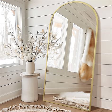 Amazon.com: 76"X34" Large Mirror Full Length, Gold Arched Full Length ...