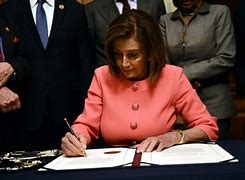 Image result for Nancy Pelosi Pen Signing