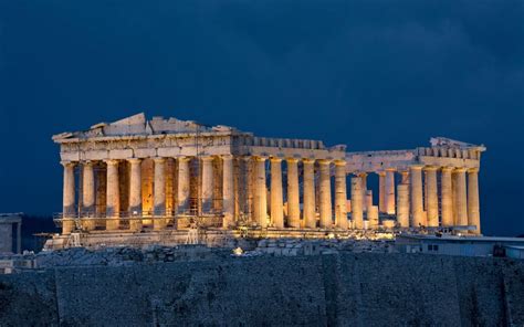 HD Wallpaper of the Majestic Parthenon at Dusk