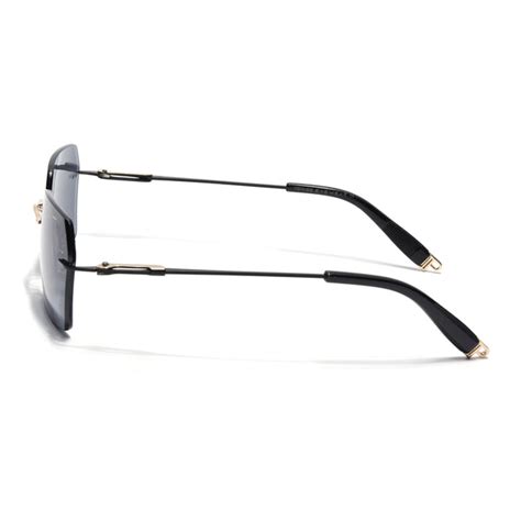 Evoke | Grey Rimless Sunglasses | Golden & Black Frame - MG7169