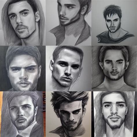 Realistic Man Face Drawing