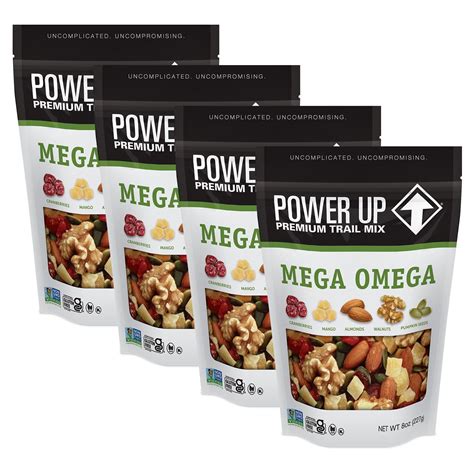 Amazon.com: Power Up Mega Omega Trail Mix By Gourmet Nut -100% Natural ...