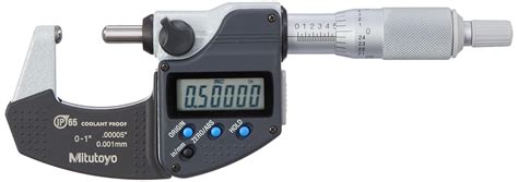 Mitutoyo 395-371-30 BMD-1"MX Micrometer, IP65, Spherical Face, 0"-1", 0 ...