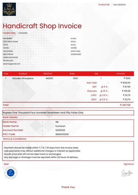 Handicraft Shop Billing Software: Fast GST Invoices | InvoiceFree