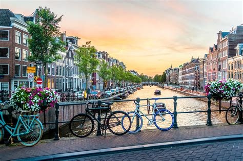cityscape, outdoor, sunset, Holland, canal, bridge, europe, photography ...