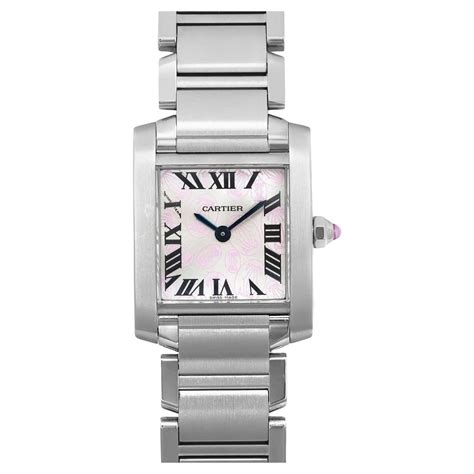 Cartier Tank Francaise 20mm Steel Silver Dial Ladies Quartz Watch ...