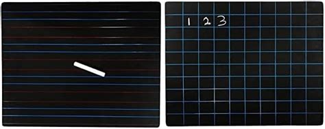 MASSᴇʟʟ Wooden Chalk Slate for Kids with Red Blue Lines and Squares ...