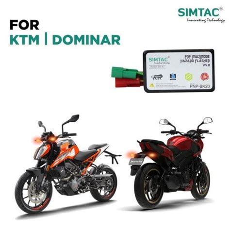 SIMTAC KTM RC,DUKE & BAJAJ DOMINAR 400,250 Compatible PNP Hazard ...
