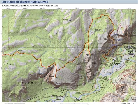 Joe's Guide to Yosemite National Park - El Capitan and Eagle Peak Map 2 ...