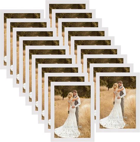 Amazon.com - WIFTREY White 5x7 Picture Frame set of 18, Photo Frames 5 ...