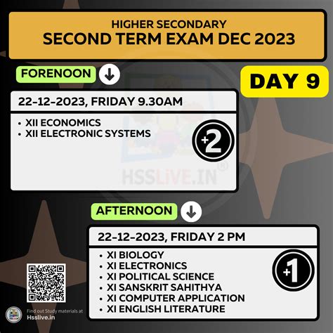 Higher Secondary Second Term Exam December 2023: Daily Time Table and ...